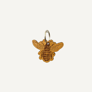 Wooden Bee Keychain