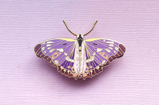 Lesser Purple Emperor Butterfly (Apatura ilia) Enamel Pin