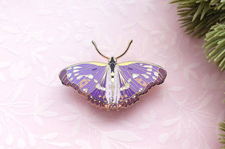 Lesser Purple Emperor Butterfly (Apatura ilia) Enamel Pin