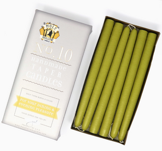 Unscented hand Dipped Taper Candles 10"