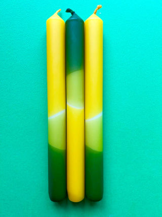 Lemons and Limes | Dip Dye Dinner Candle Trio