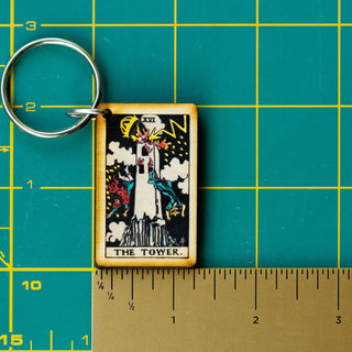 The Tower Wooden Keychain