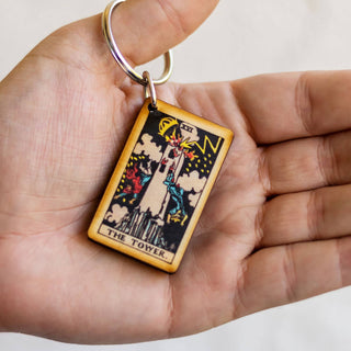 The Tower Wooden Keychain