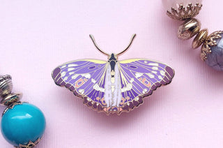 Lesser Purple Emperor Butterfly (Apatura ilia) Enamel Pin