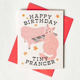 Tiny Prancer Happy Birthday- Risograph Card