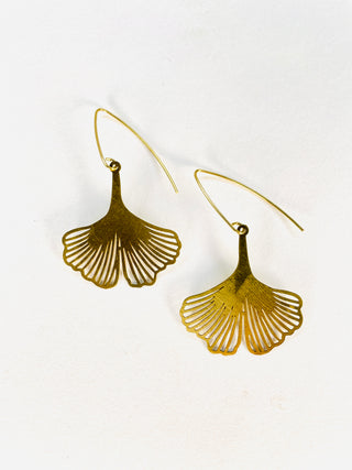 Ginkgo Leaf Earrings