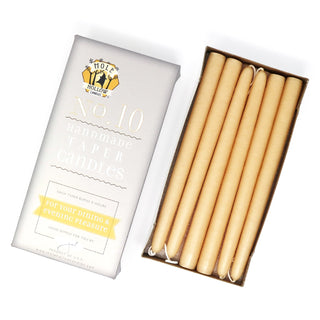 Unscented hand Dipped Taper Candles 10"