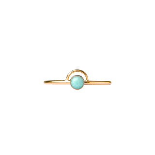 Amazonite Arc Stacking Sun Ring