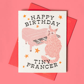 Tiny Prancer Happy Birthday- Risograph Card