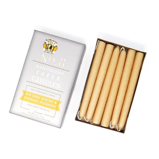 Unscented hand Dipped Taper Candles 10"