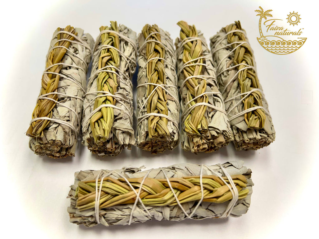 Braided Sweetgrass with White Sage Bundles – Indie South