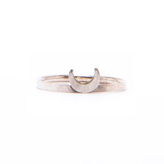 Small Moon Stacker Ring - Sterling Silver