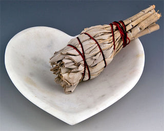 Natural Stone Heart Shaped Bowl Burner