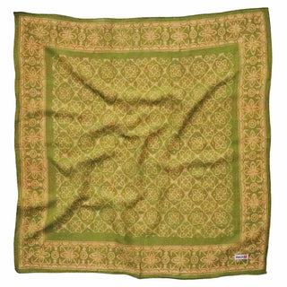 Hand Dyed Batik Bandana Lime Blossom Green
