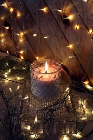 Winter Solstice & Yule Holiday Ritual Candle - 6 oz.: 8 oz Frosted Jar