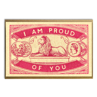 I am Proud of You Modified Vintage Lion Matchbox Cover