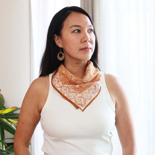 Hand Dyed Batik Bandana - Mustard Yellow