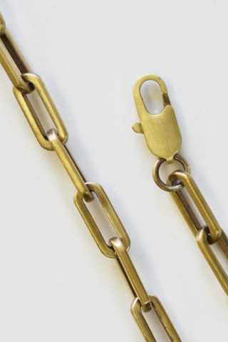 : Steel Paper Clip Chain Necklace