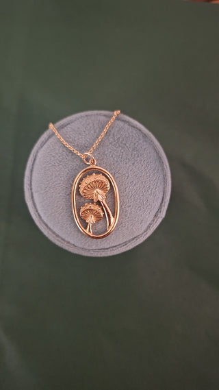 Bronze Mushroom Necklace
