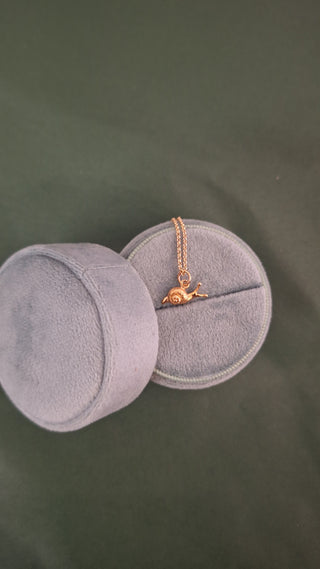 Snail Charm Necklace- Sterling or Bronze