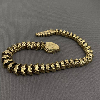 Movable Brass Rattlesnake Desktop Figurine