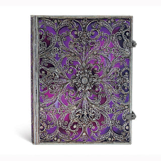 Aubergine w/ Silver Filigree - Lined, Hardcover Journal