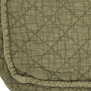 Soft Cotton Quilted Cosmetic Bag: Terracotta / 9"x7"