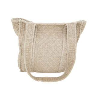 Soft Cotton Quilted Tote Bag: Slate / 14"x12"