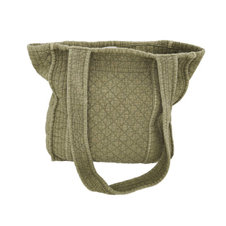 Soft Cotton Quilted Tote Bag: Terracotta / 14"x12"