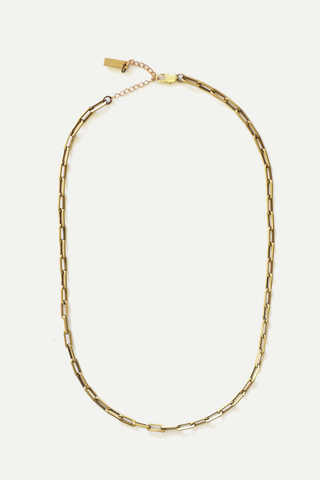 : Steel Paper Clip Chain Necklace