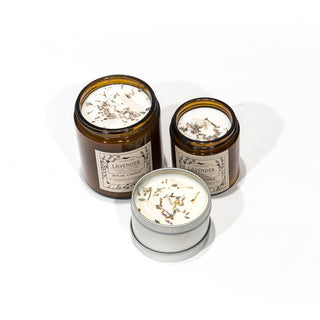 4 oz. Lavender Ritual Candle with crystals and essential oils