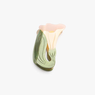 Datura White Trumpet Flower Hair Claw
