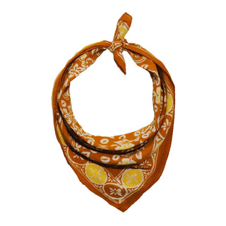 Hand Dyed Batik Bandana - Scarlet Sunset
