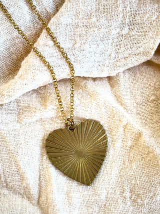 Brass Heart Necklace