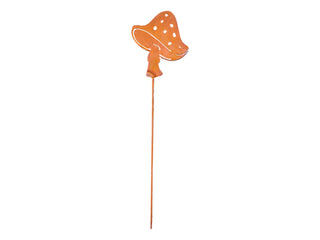 Fly Agaric Mushroom Pick - Metal Silhouette Garden Yard Home