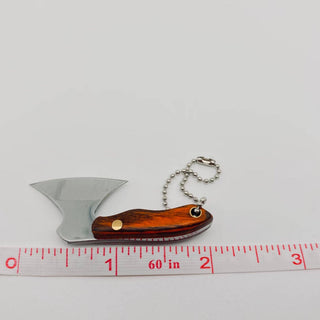 Mini Wooden Handle Stainless Steel Axe w/ Protective Cover