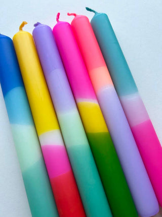Brights | Set of 6 Dip Dye Dinner Candles