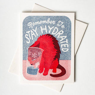 Stay Hydrated - Risograph Card