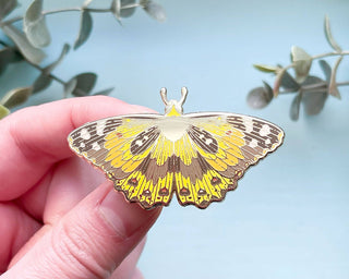Painted Lady Butterfly (Vanessa cardui) Enamel Pin: Locking Pin Back