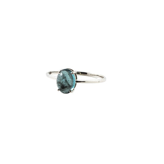 Blue Topaz Gemstone Ring in Sterling Silver