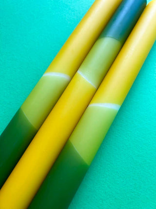 Lemons and Limes | Dip Dye Dinner Candle Trio