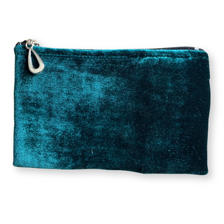 Silk Velvet Coin Purse: Hibiscus