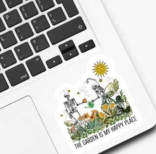 The Garden is My Happy Place - Sticker