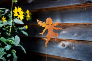 Dancing Girl Fairy Stake - Metal Silhouette Garden Yard Home