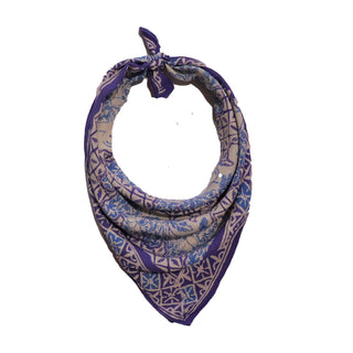Hand Dyed Batik Bandana - Vines