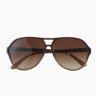 Phoenix Retro Aviator Sunglasses - Brown