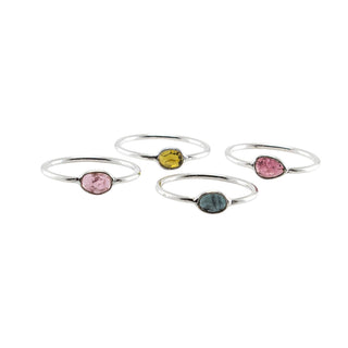 Tourmaline Abstract Ring in Sterling Silver