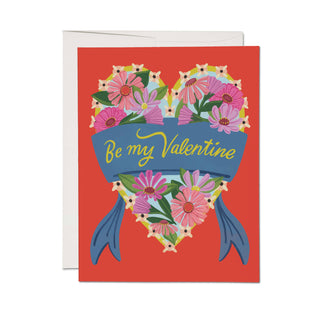 Daisy Heart Valentine greeting card: Single