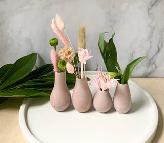 Miniature Concrete Bud Vases | Lavender