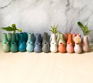 Miniature Concrete Bud Vases | Peachy Pink